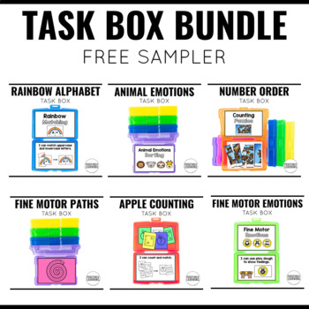 Preview of Task Boxes Free Sets for Special Ed Independent Work Systems and Fine Motor