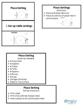 Preview of Task Boxes: Place Setting Freebie!