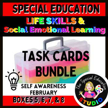 Preview of Task Boxes Special Education Bundle Life Skills Social Emotional Learning FEB