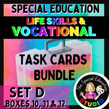 Preview of Task Boxes Special Education Bundle Life Skills Vocational Differentiated SET D