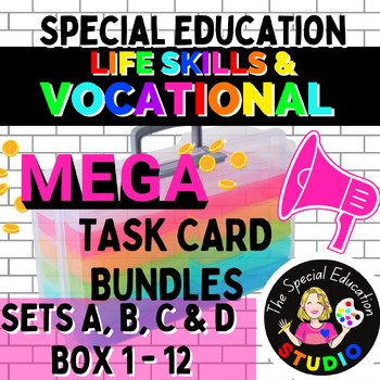Preview of Task Boxes Special Education Bundle Life Skills /Vocational MEGA SET 1. SPED ED