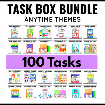 free task box activities for special education, prek, kindergarten