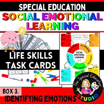 Preview of Task Boxes Special Education SEL Task Cards Life Skills Autism Social Emotional