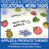 Task Boxes for Special Ed (Apples & Produce Work Bins or M