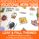 Task Boxes for Special Ed (Fall Leaf Work Bins or Morning 