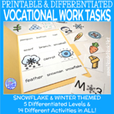 Task Boxes for Special Ed (Winter Snowflake Work Bins or M