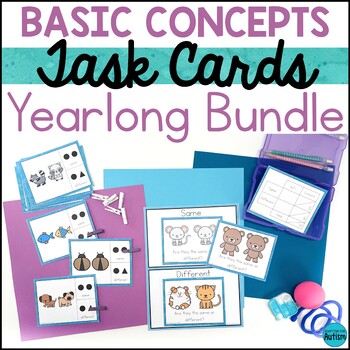Preview of Task Boxes for Special Education & Speech Therapy | Basic Concepts BUNDLE