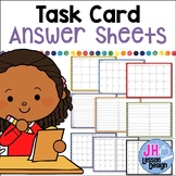 taskcard answer sheet template