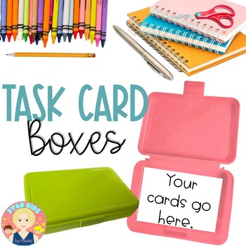 Preview of Task Card Boxes Mock Ups | Photos | Clipart 