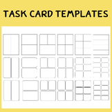 Task Card Color Templates / Flash Card Templates Clip Art 