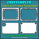 Task Card Frame Templates - Four Free Samplers {Commercial