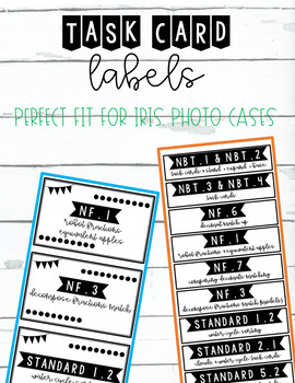 Preview of Task Card Lables - Large & Small Labels- Perfect for Iris Photo Cases - EDITABLE