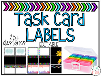 Preview of Task Card Photo Box Labels *EDITABLE*