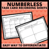 Blank Unnumbered Recording Sheets - Numberless Task Card &