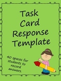 Task Card Response Sheet