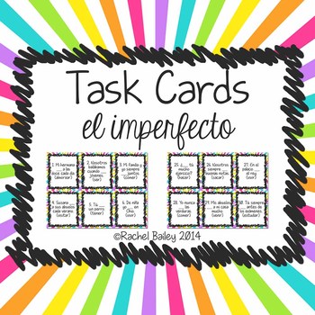 Preview of Imperfect Tense Task Card Activity