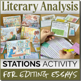Task Card Stations: Editing Literary Analysis Essays