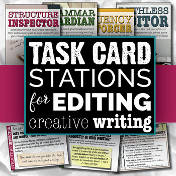 Preview of Task Card Stations for Editing Narrative Writing