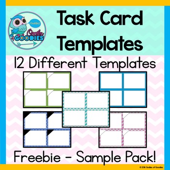 Task Card Templates - Freebie by Oodles of Goodies | TpT