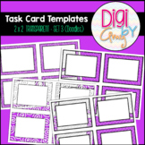 Task Card Templates Clip Art Transparent 2 x 2 Set 3