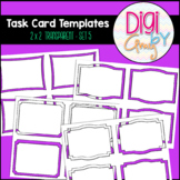 Task Card Templates Clip Art Transparent 2 x 2 Set 5