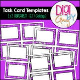Task Card Templates Clip Art Transparent 2 x 2 Set 7 Holidays