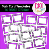 Task Card Templates Clip Art Transparent 2 x 3 Set 7 Holidays
