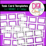 Task Card Templates Clip Art Transparent 3 x 3 Set 7 Holidays