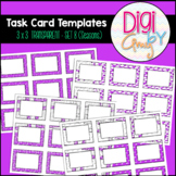 Task Card Templates Clip Art Transparent 3 x 3 Set 8 Seasons