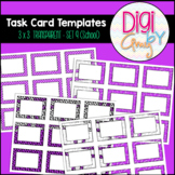 Task Card Templates Clip Art Transparent 3 x 3 Set 9 School