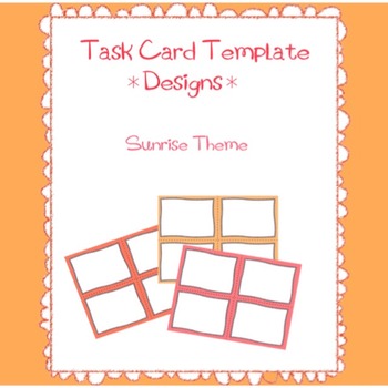 Preview of Task Card Templates Design-Sunrise Theme