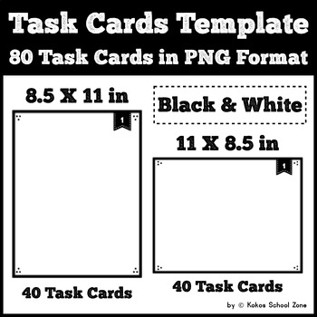 Preview of Task Card Templates - Editable! {80 Task Cards}