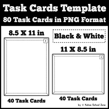 Preview of Task Card Templates - Editable! {80 Task Cards}