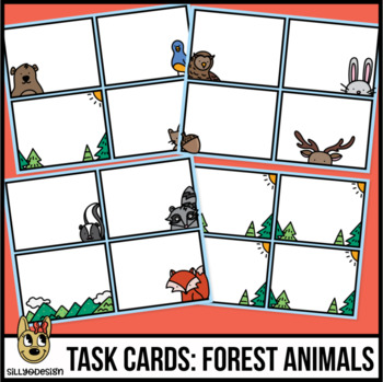 Preview of Task Card Templates: Forest Animals