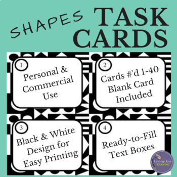 Preview of Geometric Task Card Template EDITABLE