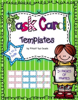 Preview of Task Card Templates- Great for Workstations/ Center Work