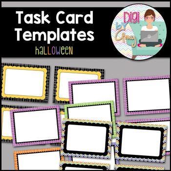 Preview of Task Card Templates Clip Art Halloween