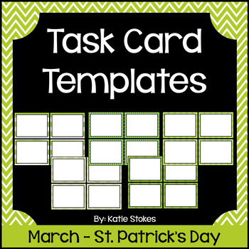 Preview of St. Patrick's Day Task Card Templates