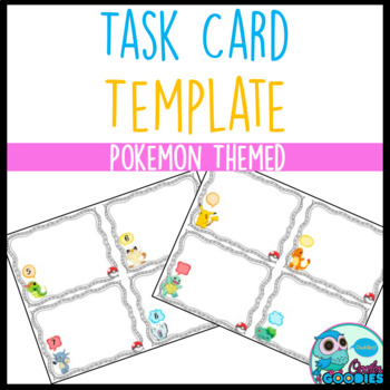 Preview of Task Card Templates - Pokemon Theme