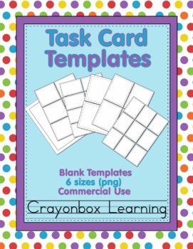 Preview of Task Card Templates :  Distance Learning