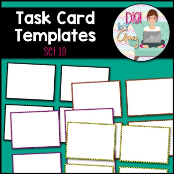 Preview of Task Card Templates Clip Art SET 10