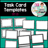Task Card Templates Clip Art SET 20 Black and White version