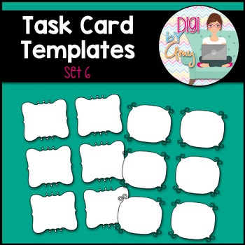 Preview of Task Card Templates Clip Art - SET 6