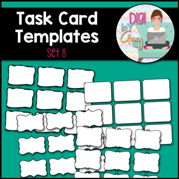 Preview of Task Card Templates Clip Art SET 8