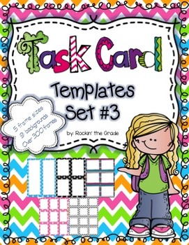 Preview of Task Card Templates Set #3- Workstation/ Classroom Decor