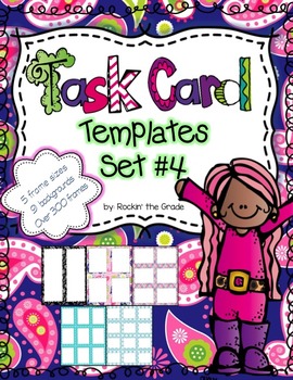 Preview of Task Card Templates Set #4- Workstation/ Classroom Decor
