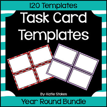 Preview of Task Card Templates - Year Round Bundle 120 Templates