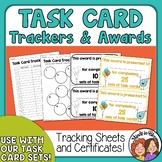 Task Card Tracking Sheets and Award Certificates - FREEBIE