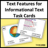 Text Features Worksheets and Task Cards for Informational 