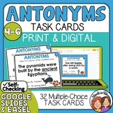 Antonym Task Cards - Set 2 - Grades 4-6 - Print & Self-Che